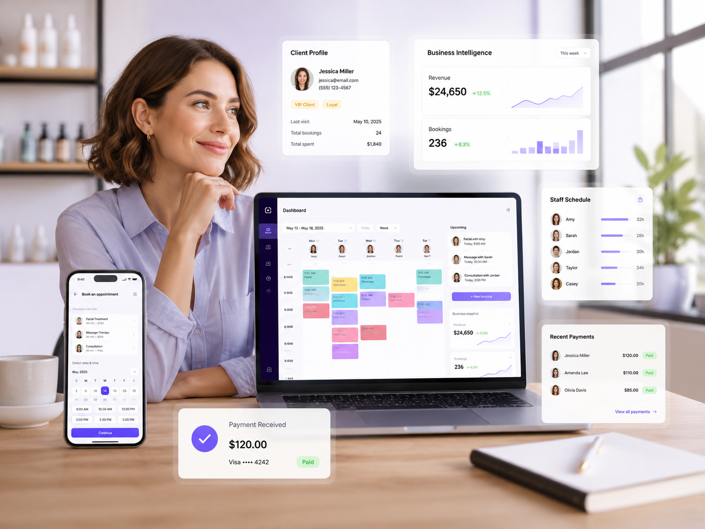 Embeddable booking widget