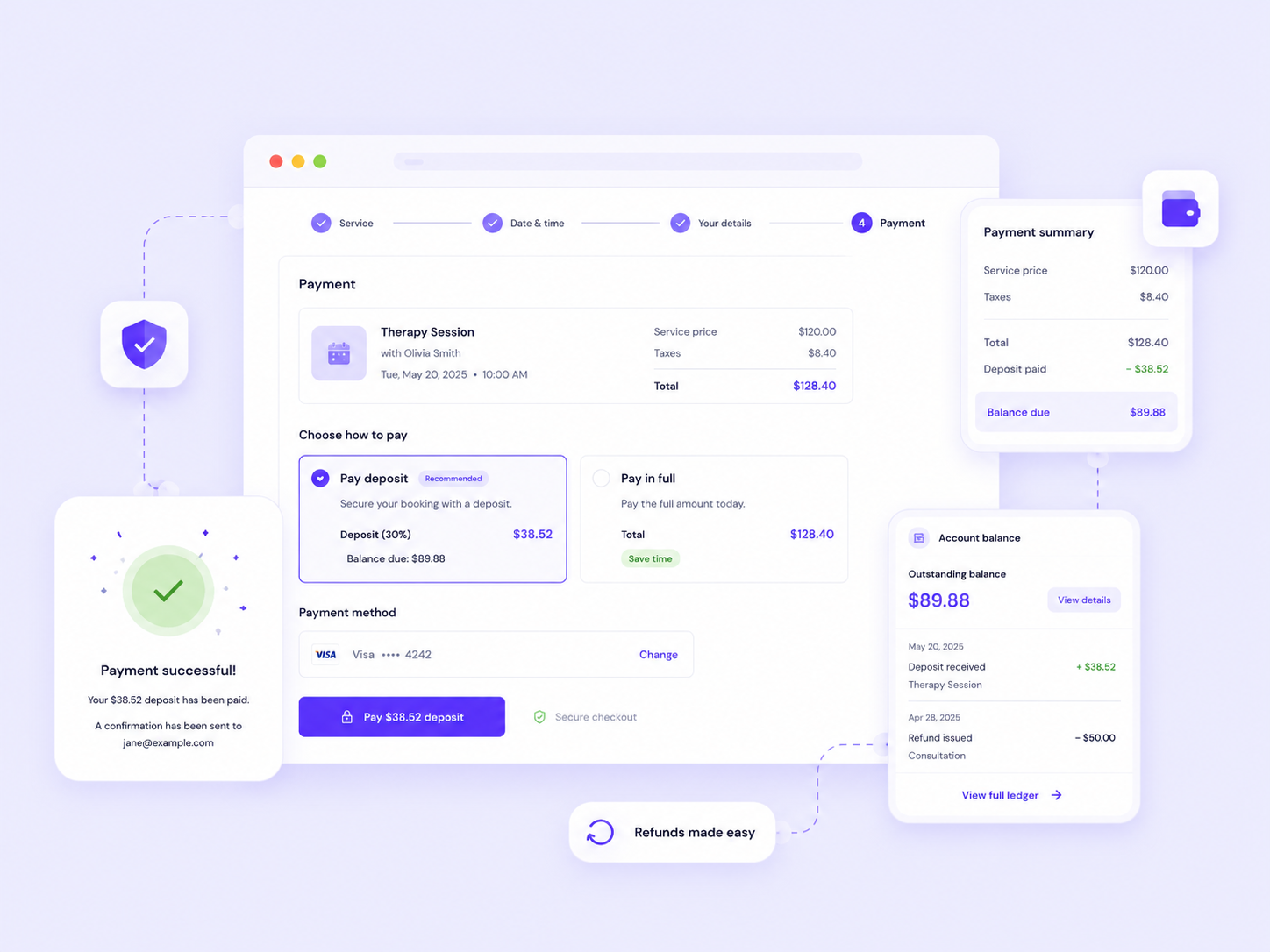 Payments native to scheduling
